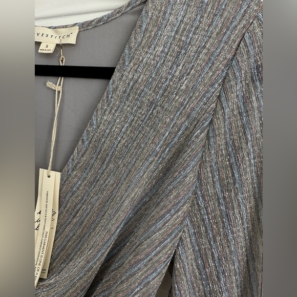 Lovestitch Metallic Wrap Mini Dress size S (New with Tags) - Picture 5 of 13